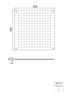 Steinberg Relax Rain Regenpaneel 450 x 450 mm 390 6413, chrom – Bild 2