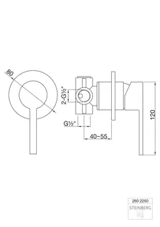 Steinberg Brause-Einhebelmischer 260 2250, chrom – Bild 2