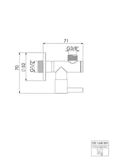 Steinberg Eckventil 100 1640 BN, brushed nickel – Bild 2