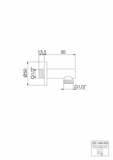 Steinberg Brauseanschlussbogen 100 1660 RG, rose gold – Bild 2
