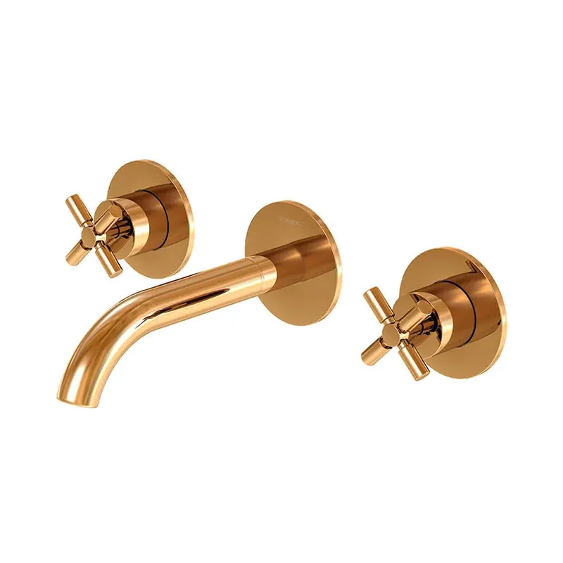 Steinberg 3-Loch Waschtisch-Wand-Armatur 250 1902 RG, rose gold