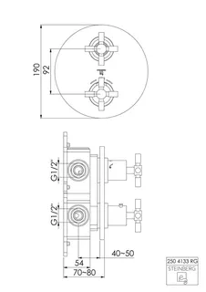 Steinberg FMS für Unterputzthermostat 250 4133 RG, rose gold – Bild 2