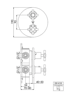 Steinberg FMS für Unterputzthermostat 250 4133, chrom – Bild 2
