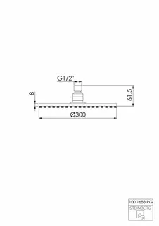 Steinberg Regenbrause 300 mm x 8 mm 100 1688 RG, rose gold – Bild 2