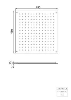 Steinberg Relax Rain Regenpaneel 450 x 450 mm 390 6412 S, matt black – Bild 2