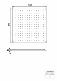 Steinberg Relax Rain Regenpaneel 550 x 550 mm 390 6512 S, matt black – Bild 2