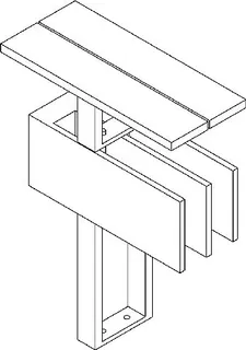 BEMM Bankkonsole Pako 75x131x40 für CN/M3 H070-140, Weiß 9016 – Bild 2