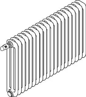 BEMM GHK Vera RV4-H0900x139x2025 45 EL, Ventil oben, Weiß 9016 – Bild 2