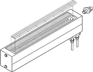 BEMM Konvektor Pako CM2-H0140x072x1700 Typ VC14-2, links, Weiss 9016 – Bild 2