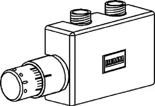 BEMM M-Ventil Purline DN15x50mm, Eck mit Therm. Puro, Manhattan – Bild 2