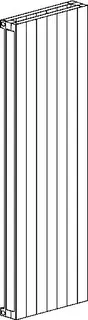 BEMM HEW Pawa V-H2000x103x0420 vertikal, MML-Anschluss, Weiss 9016 – Bild 2