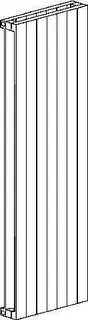 BEMM HEW Pawa V-H2000x103x0980 Typ V 200-2 vertikal, Weiss 9016 – Bild 2