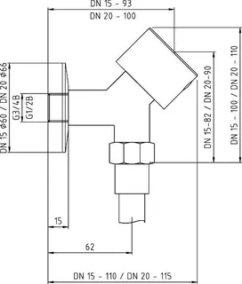 CONTI+ CONWELL Kneippeinrichtungen Blitzguss Garnitur Eckabsperrventil DN15 – Bild 3