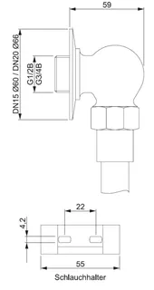 CONTI+ CONWELL Kneippeinrichtungen KneippGuss 150 Kugelanschlussstück DN20 – Bild 3