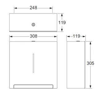 CONTI+ Papierhandtuchspender Edelstahl Wandbefestigung – Bild 4