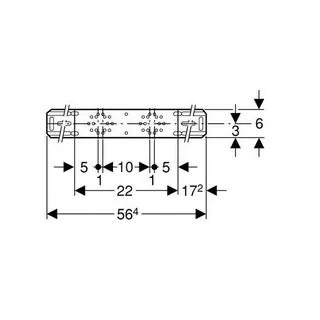 Geberit Mepla Montageplatte für Armaturenanschluss, zweifach (100 & 120 mm) – Bild 2