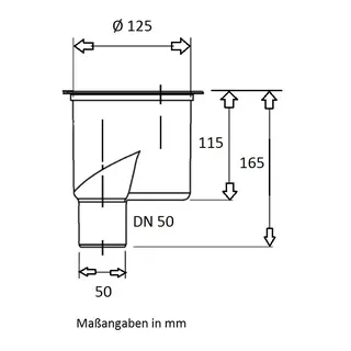 TECE Drainline Ablauf DN50, senkrecht, 1,30 l/s – Bild 2