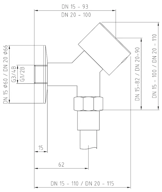 CONTI+ ECKAUSLAUFVENTIL DN 20