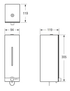 CONTI+ Wandseifenspender 1,0 l. Edelst. – Bild 4