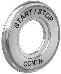CONTI+ Rosette Piezo-Taster D 48 mm, Messing verchromt