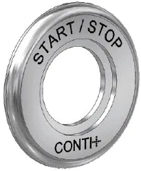 CONTI+ Rosette Piezo-Taster D 48 mm, Messing verchromt