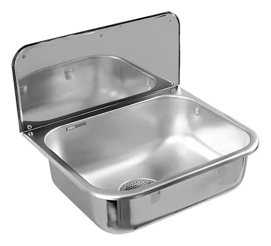 CONTI+ SteelTec Visby 450 Waschtisch o. Überlauf Edelstahl matt 560x450x190mm