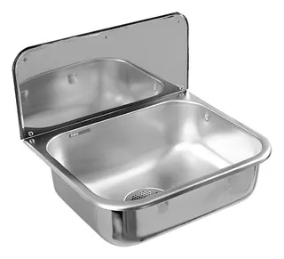 CONTI+ SteelTec Visby 450 Waschtisch o. Überlauf Edelstahl matt 560x450x190mm – Bild 3