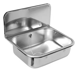 CONTI+ SteelTec Visby 390 Waschtisch m. Überlauf Edelstahl matt 490x390x175mm