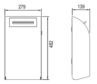 CONTI+ DESIGN Hygienebox 7 l. Edelstahl Schleusen-Einwurf – Bild 5