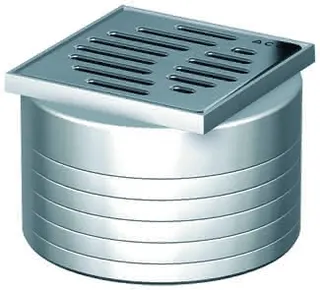 ACO Easy-Flow Aufsatzstück D125/ 100x100/ PE/Schlitzrost V2A/ K3