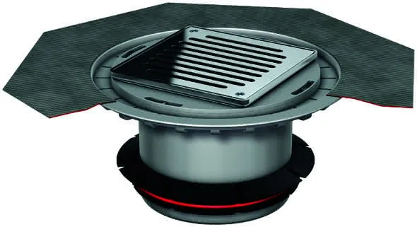 ACO Aufsatzstück AV-Selecta 196x196/K3 Kst./rutschh./Schlitzrost V2A verschraub
