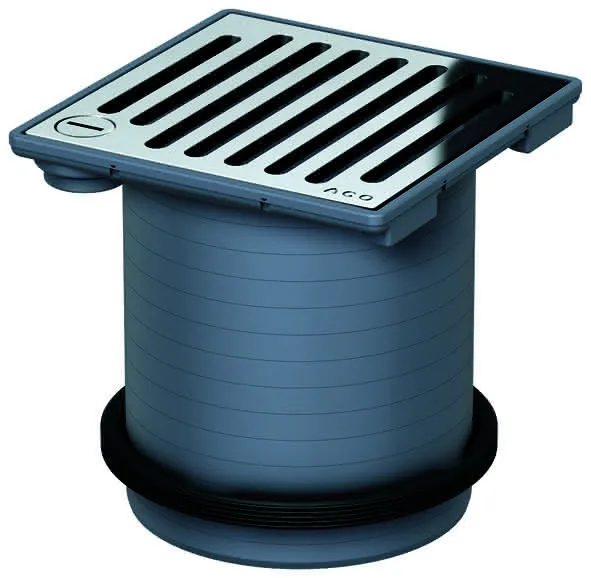 ACO Aufsatzstück Passavant 149x149 K3/ ABS/ rutschh./Rost V2A/ verriegelbar