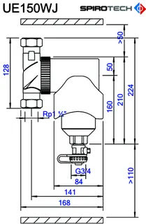 SP Schlammabsch. SpiroTrap MBL m. Magnet 1 1/2"IG,horiz.+vertikal, 10 bar, 110 Gr – Bild 3