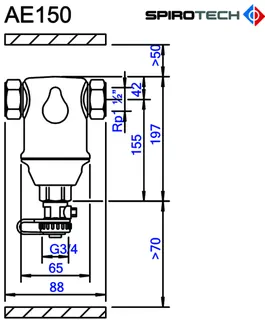 SP Schlammabscheider SpiroTrap 1 1/2" IG, 10 bar, 110 Grad – Bild 5