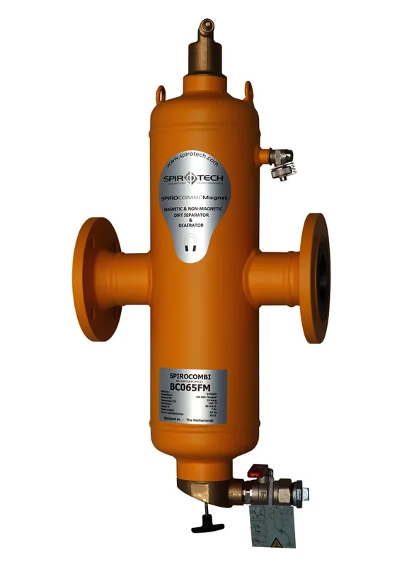 SP Luft- u. Schlammabscheider SpiroCombi Magnet DN 50, Flansch, 10 bar, 110 Grad