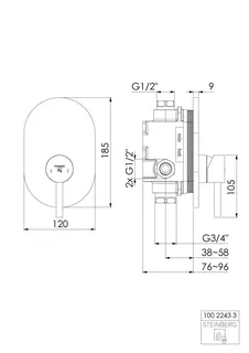 Steinberg Fertigmontageset für Brause-EHM 100 2243 3, chrom – Bild 2
