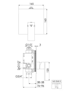 Steinberg Fertigmontageset für Brause-EHM 160 2243 3, chrom – Bild 2