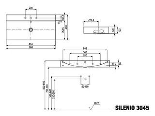 Kaldewei WB SILENIO WANDWASCHTISCH Mod.3045, 900x460mm,perga,PEFF,AD,m. 1HL,mÜL,chr – Bild 3