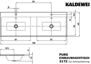 Kaldewei WB CONO Mod.3086,900x500mm,alpwm,PEFF ,AD,m. 1HL,oÜL – Bild 5