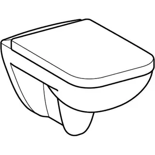 Geberit Renova Plan Set Wand-WC mit WC-Sitz Tiefspüler, T:54cm, weiß – Bild 3