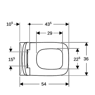 Geberit Renova Plan Set Wand-WC mit WC-Sitz Tiefspüler, T:54cm, weiß – Bild 5