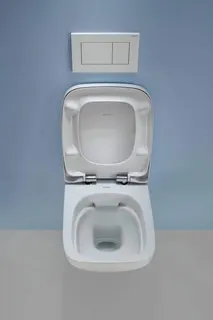 Geberit Renova Plan Set Wand-WC mit WC-Sitz Tiefspüler, Rimfree, T:54cm, weiß – Bild 4