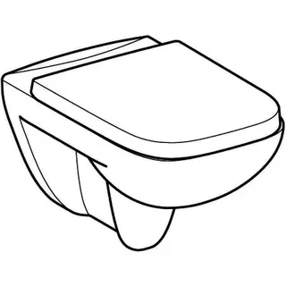 Geberit Renova Plan Set Wand-WC mit WC-Sitz Tiefspüler, Rimfree, T:54cm, weiß – Bild 5