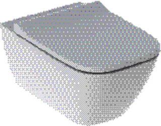 GE Smyle Square Set Wand-WC mit WC-Sitz Tiefspüler, Rimfree, geschl. Form, weiß