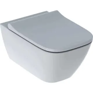 Geberit Smyle Square Set Wand-WC mit WC-Sitz Tiefspüler, Rimfree, geschl. Form, weiß – Bild 2