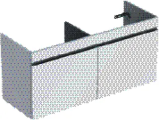 GE Renova Plan US f. DWT m. 2 Schubladen 2 Innenschubl., 122,6x60,6x44,6cm, weiß