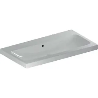 Geberit iCon Light Waschtisch 90x48cm ohne Hahnloch, mit Überlauf, weiß – Bild 2