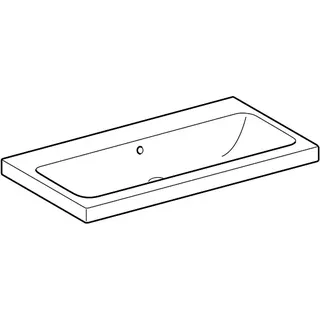 Geberit iCon Light Waschtisch 90x48cm ohne Hahnloch, mit Überlauf, weiß – Bild 3