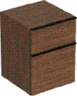 GE iCon Seitenschrank, 2 Schubladen 45x60x47,6cm, Eiche/Gr. Lava