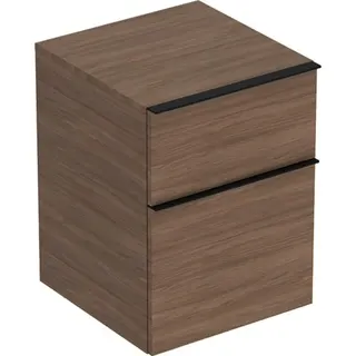 Geberit iCon Seitenschrank, 2 Schubladen 45x60x47,6cm, Eiche/Gr. Lava – Bild 2